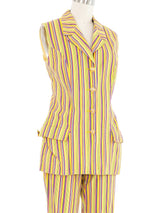 Versace Jeans Couture Striped Pant Ensemble Suit arcadeshops.com
