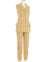 Versace Jeans Couture Striped Pant Ensemble Suit arcadeshops.com