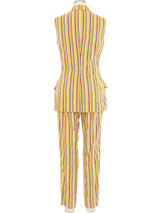 Versace Jeans Couture Striped Pant Ensemble Suit arcadeshops.com