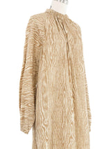 1970s Geoffrey Beene Woodgrain Printed Dress Dress arcadeshops.com