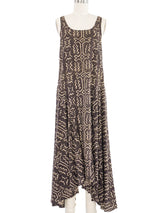 1980s Norma Kamali Mudcloth Print Dress Dress arcadeshops.com