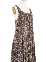 1980s Norma Kamali Mudcloth Print Dress Dress arcadeshops.com