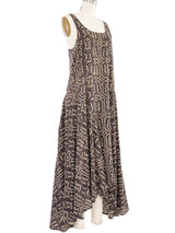 1980s Norma Kamali Mudcloth Print Dress Dress arcadeshops.com