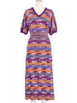 1970s Missoni Multicolor Space Knit Dress Dress arcadeshops.com