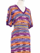 1970s Missoni Multicolor Space Knit Dress Dress arcadeshops.com