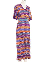 1970s Missoni Multicolor Space Knit Dress Dress arcadeshops.com