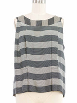 Chanel Satin Stripe Tank Top arcadeshops.com