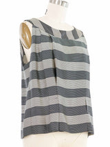 Chanel Satin Stripe Tank Top arcadeshops.com