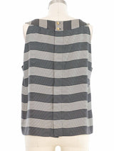 Chanel Satin Stripe Tank Top arcadeshops.com