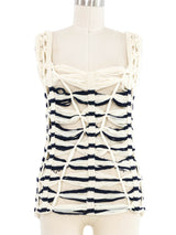 2001 Jean Paul Gaultier Nautical Crochet Mesh Tank Top arcadeshops.com