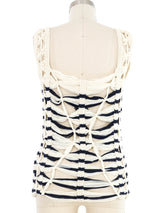 2001 Jean Paul Gaultier Nautical Crochet Mesh Tank Top arcadeshops.com