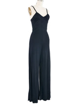 Jean Paul Gaultier Black Jersey Jumpsuit Suit arcadeshops.com