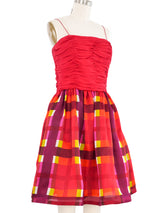 Bill Blass Plaid Mini Dress Dress arcadeshops.com
