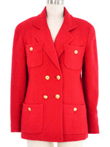 Chanel Crimson Tweed Jacket Jacket arcadeshops.com