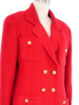 Chanel Crimson Tweed Jacket Jacket arcadeshops.com