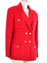 Chanel Crimson Tweed Jacket Jacket arcadeshops.com