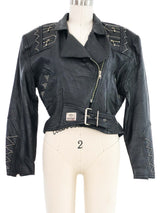 1980s Embellished Motorcycle Jacket Jacket arcadeshops.com
