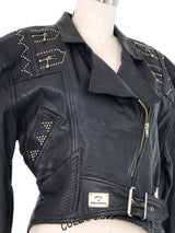 1980s Embellished Motorcycle Jacket Jacket arcadeshops.com