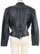 1980s Embellished Motorcycle Jacket Jacket arcadeshops.com