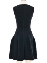 Alaia Black Knit Fit & Flare Dress Dress arcadeshops.com