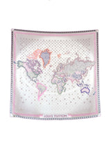 Louis Vuitton Monogram Map Silk Scarf Accessory arcadeshops.com