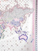 Louis Vuitton Monogram Map Silk Scarf Accessory arcadeshops.com