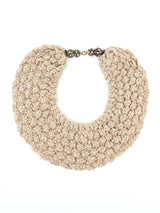 Peach Beaded Collar Necklace Accessory arcadeshops.com