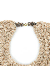Peach Beaded Collar Necklace Accessory arcadeshops.com