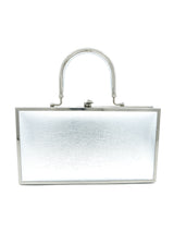 1960s Silver Padded Box Bag Accessory arcadeshops.com