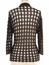 Dolce & Gabbana Chocolate Open Knit Cardigan Top arcadeshops.com