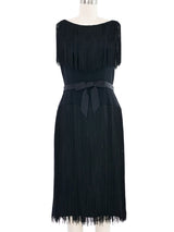 Black Fringe Tank Dress Dress arcadeshops.com