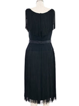 Black Fringe Tank Dress Dress arcadeshops.com