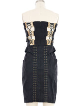 2011 Gucci Lace Up Strapless Dress Dress arcadeshops.com
