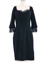 1998 Thierry Mugler Lace Trimmed Shift Dress Dress arcadeshops.com
