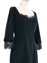 1998 Thierry Mugler Lace Trimmed Shift Dress Dress arcadeshops.com