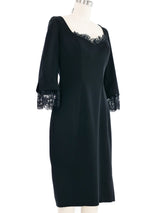 1998 Thierry Mugler Lace Trimmed Shift Dress Dress arcadeshops.com