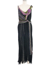 Mali Metallic Knit Beaded Dress Dress arcadeshops.com