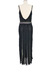 Mali Metallic Knit Beaded Dress Dress arcadeshops.com