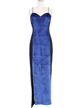 Geoffrey Beene Metallic Blue Accented Gown Ensemble Dress arcadeshops.com