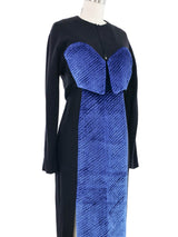 Geoffrey Beene Metallic Blue Accented Gown Ensemble Dress arcadeshops.com