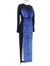 Geoffrey Beene Metallic Blue Accented Gown Ensemble Dress arcadeshops.com