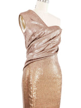 Donna Karan Goldtone Gradient Sequin Dress Dress arcadeshops.com