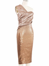 Donna Karan Goldtone Gradient Sequin Dress Dress arcadeshops.com