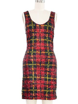 Plaid Sequin Mini Dress Dress arcadeshops.com