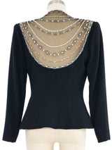 Bob Mackie Embellished Illusion Back Jacket Jacket arcadeshops.com