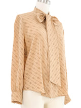 Gucci Silk Monogram Blouse Top arcadeshops.com