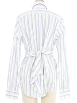 2003 Dolce & Gabbana Striped Tie Front Blouse Top arcadeshops.com