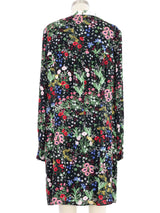Valentino Celia Birtwell Floral Silk Babydoll Dress Dress arcadeshops.com