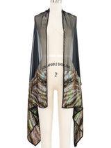 Escada Embellished Black Silk Scarf Accessory arcadeshops.com
