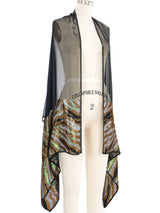 Escada Embellished Black Silk Scarf Accessory arcadeshops.com